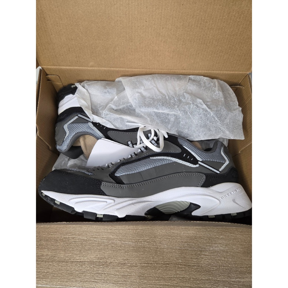 Skechers Stamina-Cutback Mens Charcoal Black Sneakers 51286EW/CCBK 11 Extra Wide